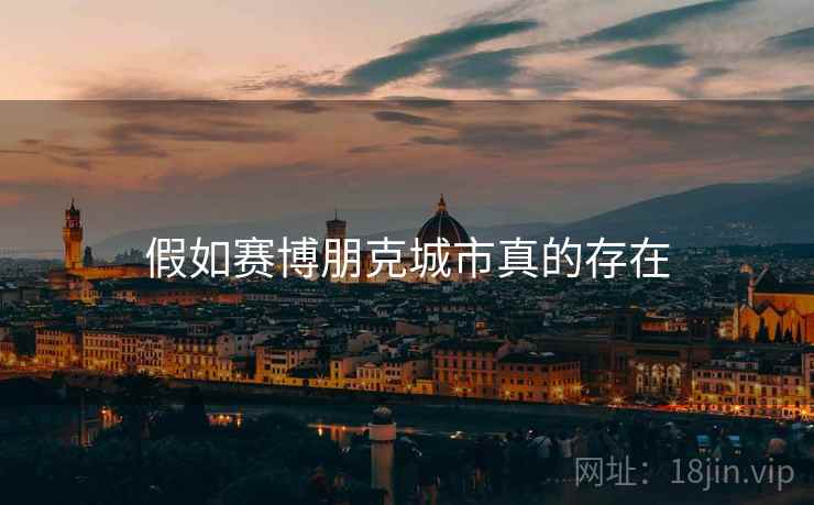 假如赛博朋克城市真的存在