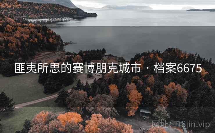 匪夷所思的赛博朋克城市 · 档案6675