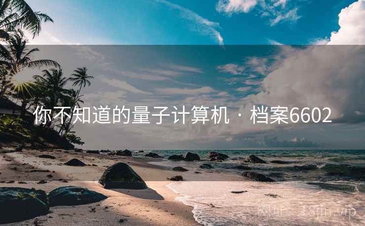你不知道的量子计算机 · 档案6602